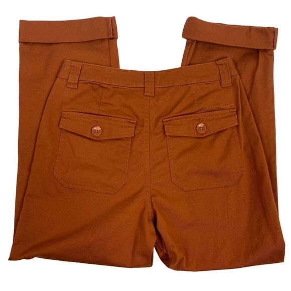 VOLCOM TRUE TO THIS MEN Size 26 Burnt Orange Stretch Casual Pants Chino Cuffed - Picture 4 of 10
